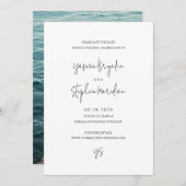 Yasmin Modern Elegant Huwelijk Save The Date (Voorkant / Achterkant)