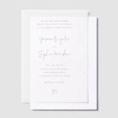 Yasmin Modern Elegant Huwelijk Vellum Uitnodigingen (Offset)