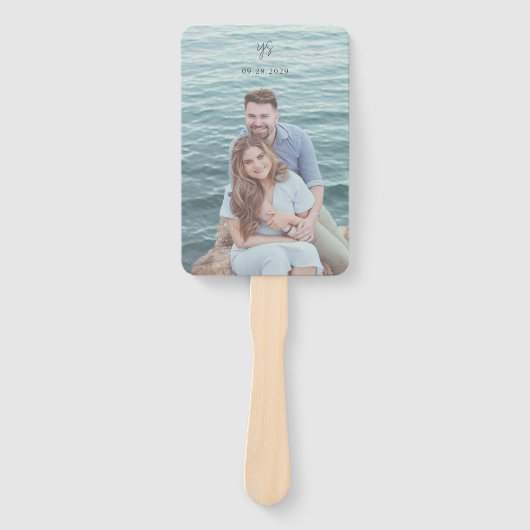 Yasmin Modern Elegant Trouwprogramma Handwaaier (Voorkant)