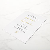 Yasmin Modern Elegant Wedding Save the Date Folie Uitnodiging (Gedraaid)