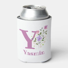 Yasmin Naam met een bloemontwerp Blikjeskoeler