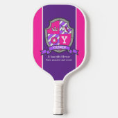 Yasmin name meaning letter Y pink crest unicorn  Pickleball Paddle (Achterkant)
