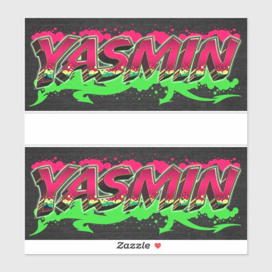 Yasmin Vorname Name Graffiti Aufkleber Sticker (Vel)