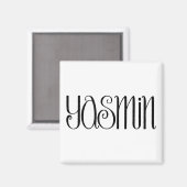 Yasmin zwarte magneet (Voorkant / Achterkant)