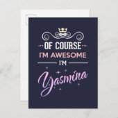 Yasmina Natuurlijk ben ik Geweldige Briefkaart (Voorkant / Achterkant)