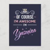 Yasmina Natuurlijk ben ik Geweldige Briefkaart (Voorkant)