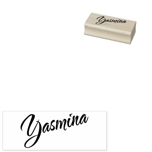 Yasmina noemt cursieve handtekening rubberstempel (Gestempeld)