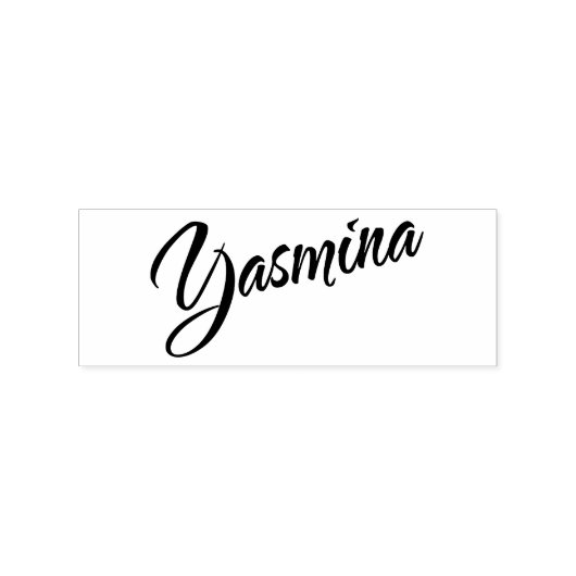 Yasmina noemt cursieve handtekening rubberstempel (Afrduk)