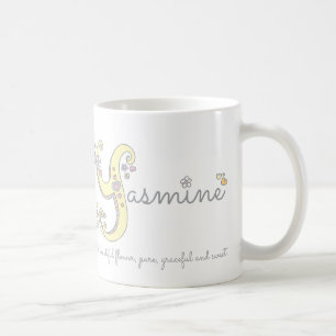 Yasmine-naam die decoratieve Y-monogram-mok beteke Koffiemok