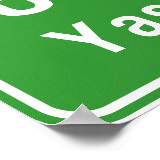 Yasothon Ahead ⚠ Thai Highway Traffic Sign ⚠ Poster (Hoek)