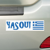 YASOU! Bumpersticker Griekse vlag (Op auto)