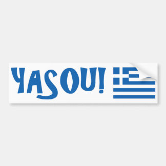 YASOU! Bumpersticker Griekse vlag
