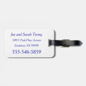 Yasou Griekse vlag - verstikking Bagagelabel (Achterkant horizontaal)