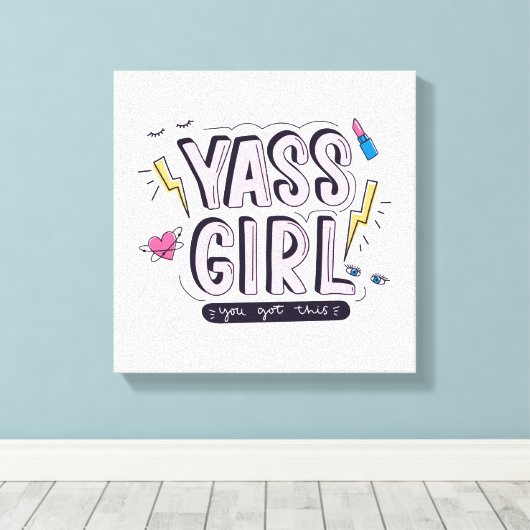 Yass Girl | U hebt dit Canvas Afdruk (Insitu (Houten vloer))