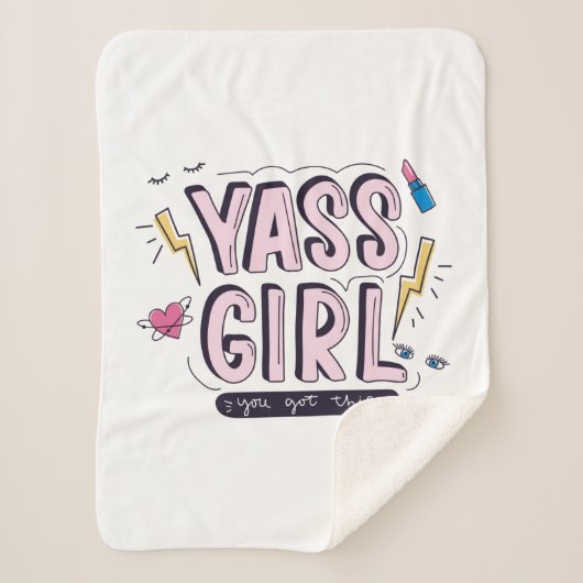 Yass Girl | U hebt dit Sherpa Deken (Voorkant)