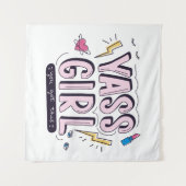 Yass Girl | U hebt dit Wandkleed (Voorkant (horizontaal))