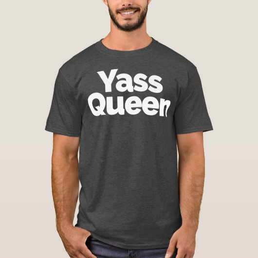 Yass Queen - Funny Drag and Ball Culture Premium T-shirt (Voorkant)