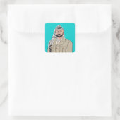 Yasser Arafat | ياسرعف ا ترenz Vierkante Sticker (Tas)