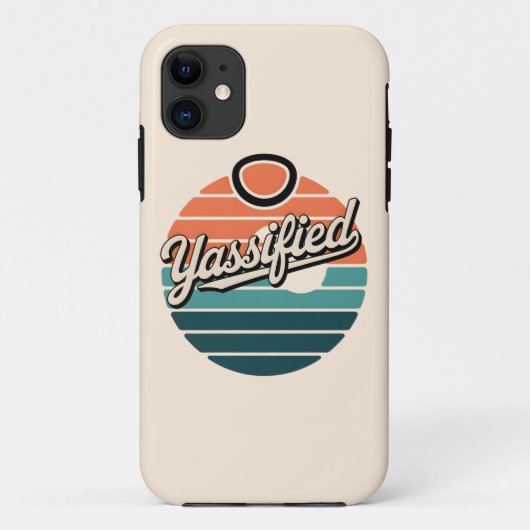 Yassified Retro Sunset Case-Mate iPhone Case (Achterkant)