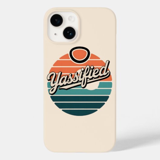 Yassified Retro Sunset Case-Mate iPhone Case (Achterkant)