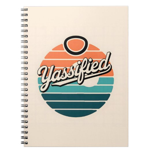 Yassified Retro Sunset Notitieboek (Voorkant)