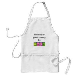 Yassin periodiek table name apron standaard schort