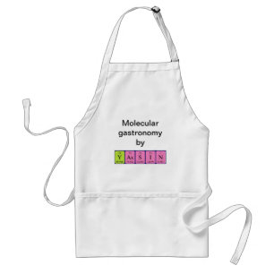 Yassin periodiek table name apron standaard schort