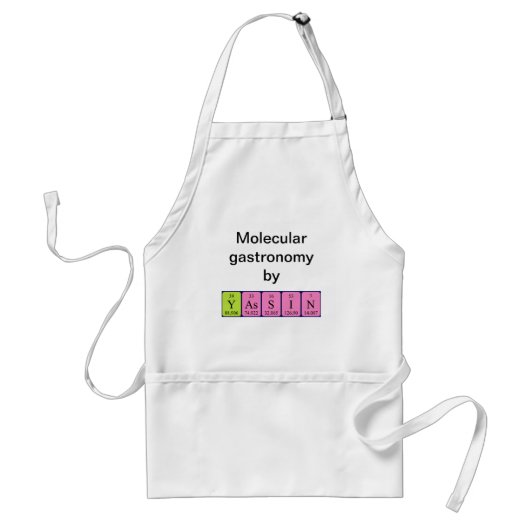 Yassin periodiek table name apron standaard schort (Voorkant)