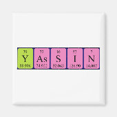 Yassin periodiek table name magnet (Voorkant)