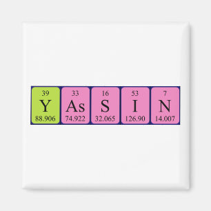 Yassin periodiek table name magnet