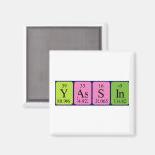 Yassin periodiek table name magnet (Voorkant / Achterkant)