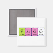 Yassine periodieke tabelnaam magneet (Voorkant / Achterkant)