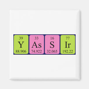 Yassir periodiek table name magnet