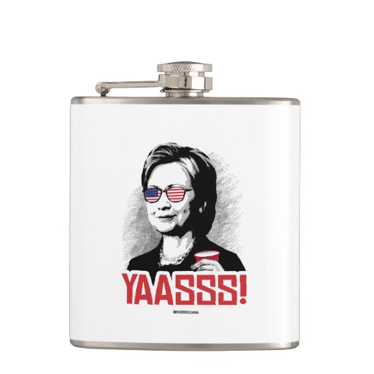 Yasss Hillary Party Animal Heupfles (Voorkant)