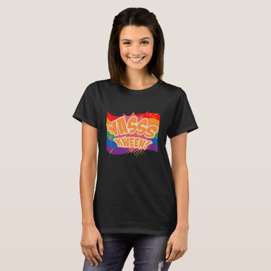 Yasss Kween Koningin LGBTQ Gay Rechten Trots Pride T-shirt (Voorkant volledig)