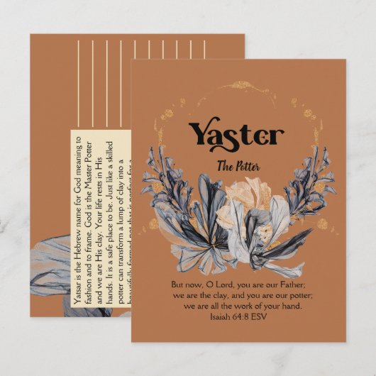 Yaster | Namen van de goddelijke revolutie Briefkaart (Voorkant / Achterkant)