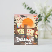 Yasugi Japan Bloementuin Briefkaart (Staand voorkant)