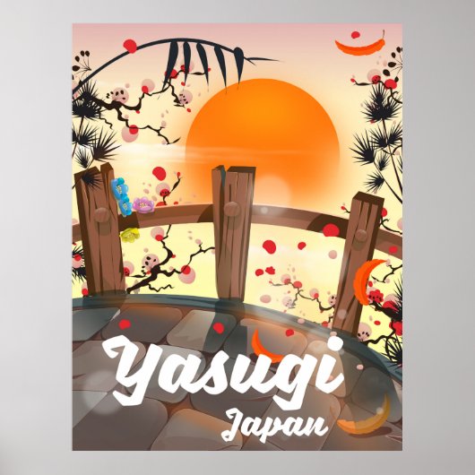 Yasugi Japan Bloementuin Poster (Voorkant)