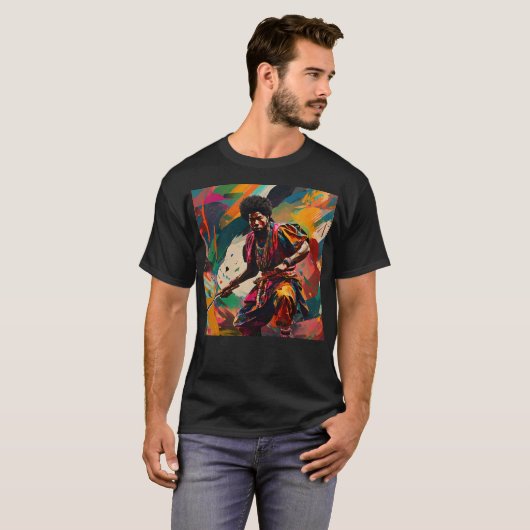Yasuke African Samurai Warrior Abstract T-shirt (Voorkant volledig)