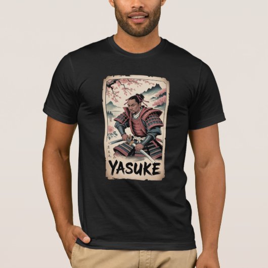 Yasuke Afrikaanse Samurai Ronin T-shirt (Voorkant)