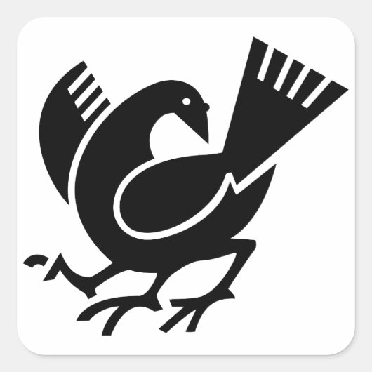 Yata-kraai Vierkante Sticker (Voorkant)