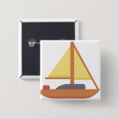 Yatch Vierkante Button 5,1 Cm (Voorkant /achterkant)