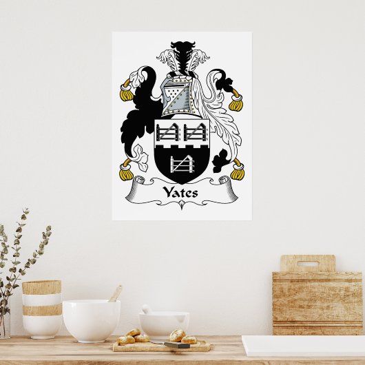 Yates Family Crest Poster (Keuken)