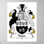 Yates Family Crest Poster (Voorkant)