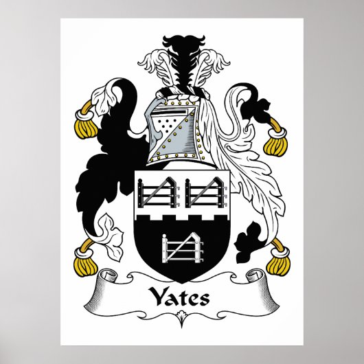 Yates Family Crest Poster (Voorkant)