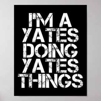 Yates Grappige Achternaam Familiestamboom Verjaard Poster