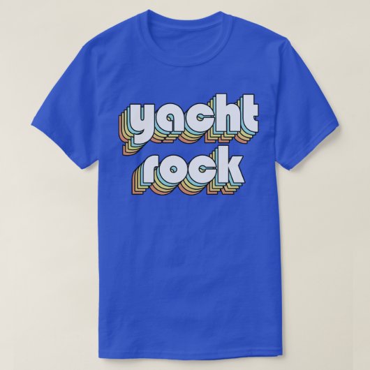 Yath Rock Retro Rainbow Typography Vervaagde stijl T-shirt (Design voorkant)