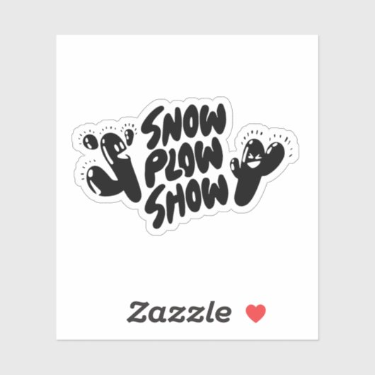 Yati M's sneeuwploeg Show ontwerp #1 Sticker (Vel)