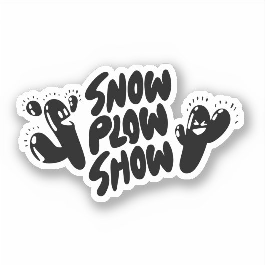 Yati M's sneeuwploeg Show ontwerp #1 Sticker (Voorkant)