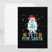 Yati voor Kerstmis met kerstmis Kaart (Voorkant / Achterkant)